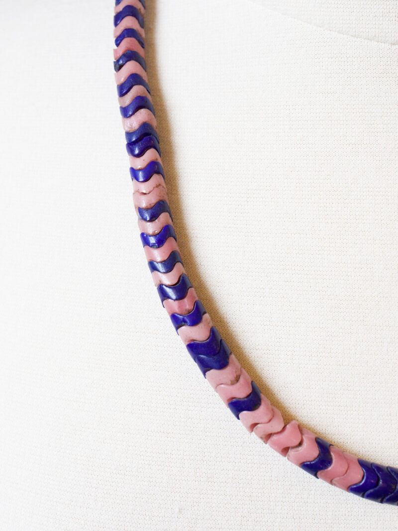 552A0404.jpg Pink and Blue Zigzag Necklcae