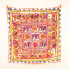 Vintage textile wall hanging with elephants