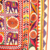 Vintage textile wall hanging with elephants