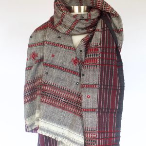 Thick Tana Bana Grey Scarf