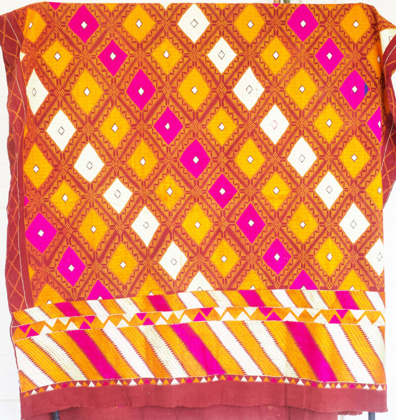 Hand-embroidered Phulkari