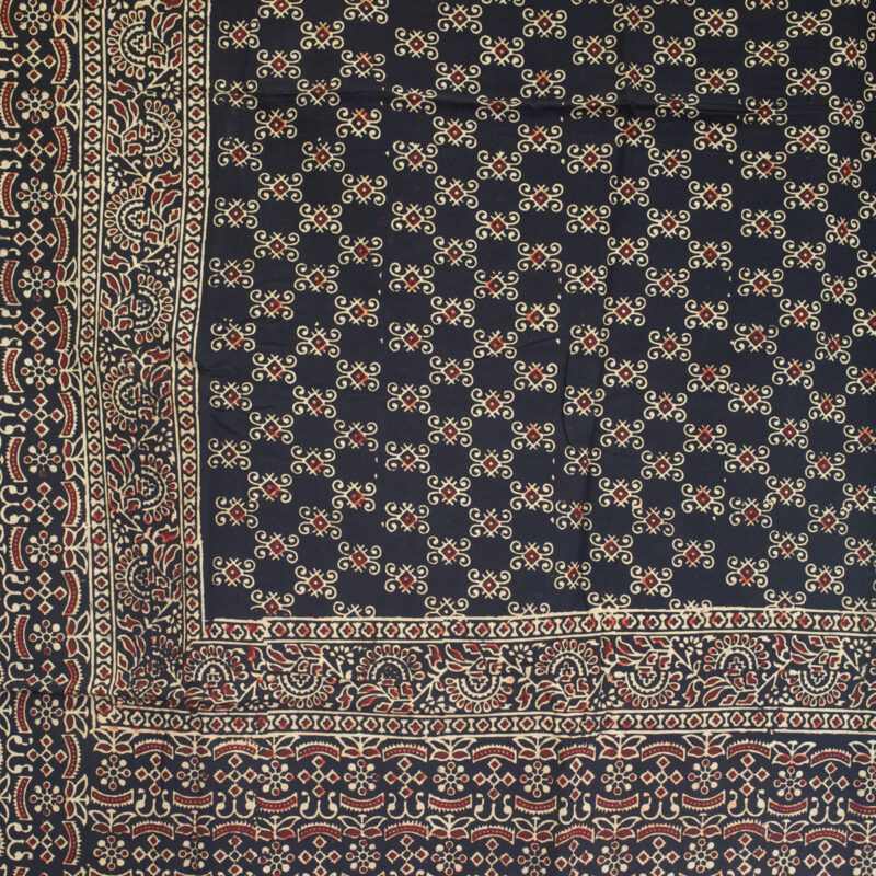 552A7618.jpg hand blockprinted black red and cream bedspread