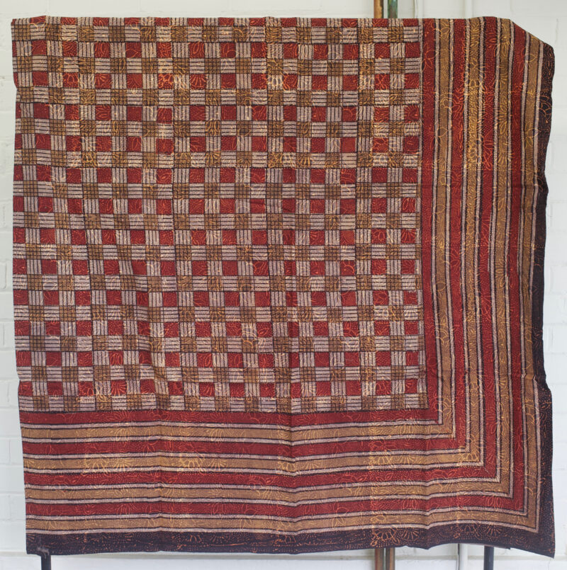 552A7619.jpg Hand blockprinted squares on a bedspread