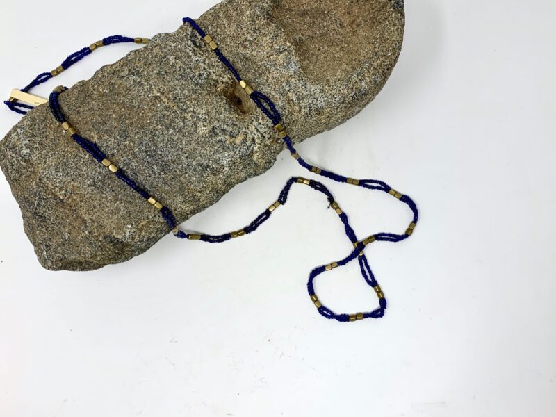 Vintage Brass Beaded Necklace