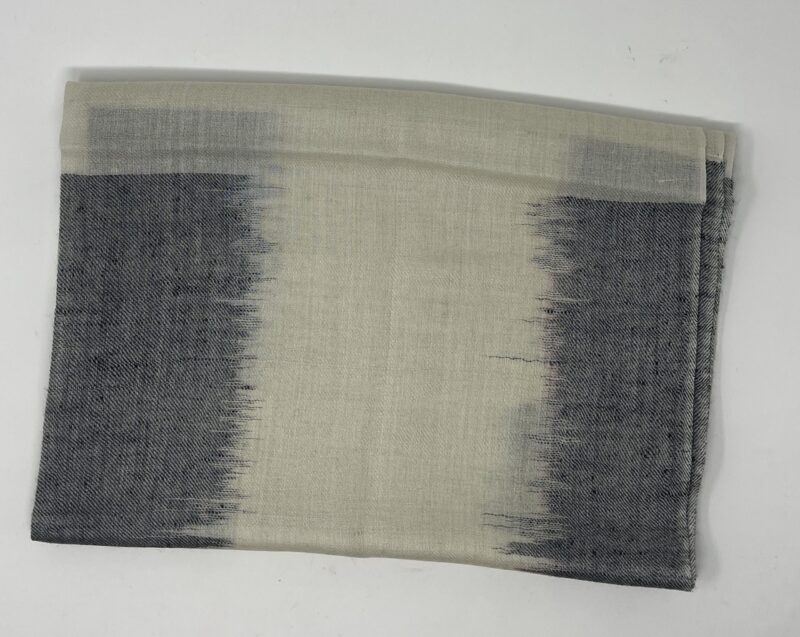 Black and Golden Cashmere IKAT Print