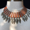 Orange choker necklace