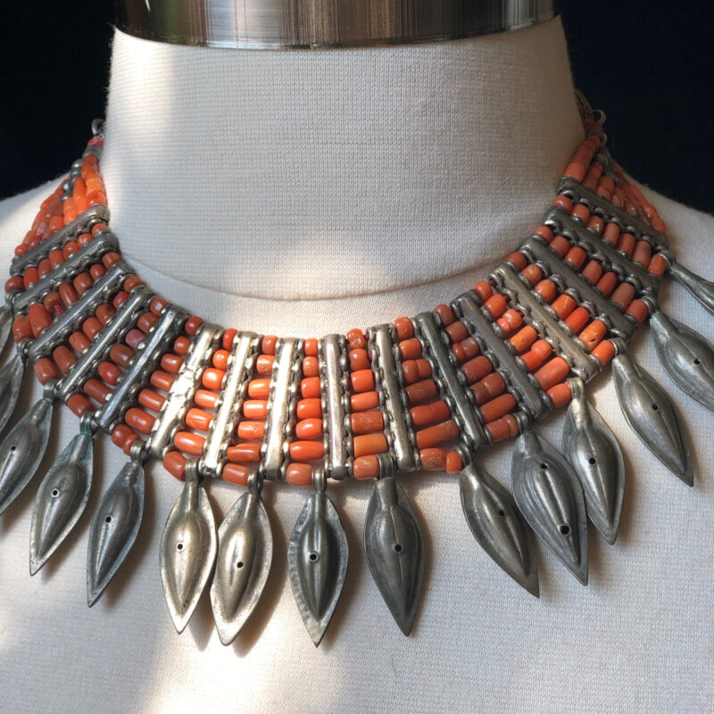 Orange choker necklace