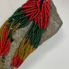 Red, green and yellow beaded necklace