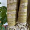 Yellow Silk & Wool Jalboota Stole