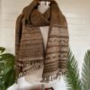 Burnt Orange Silk & Wool Jalboota Stole