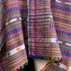 Purple & Pink Wool traditonal motif shawl