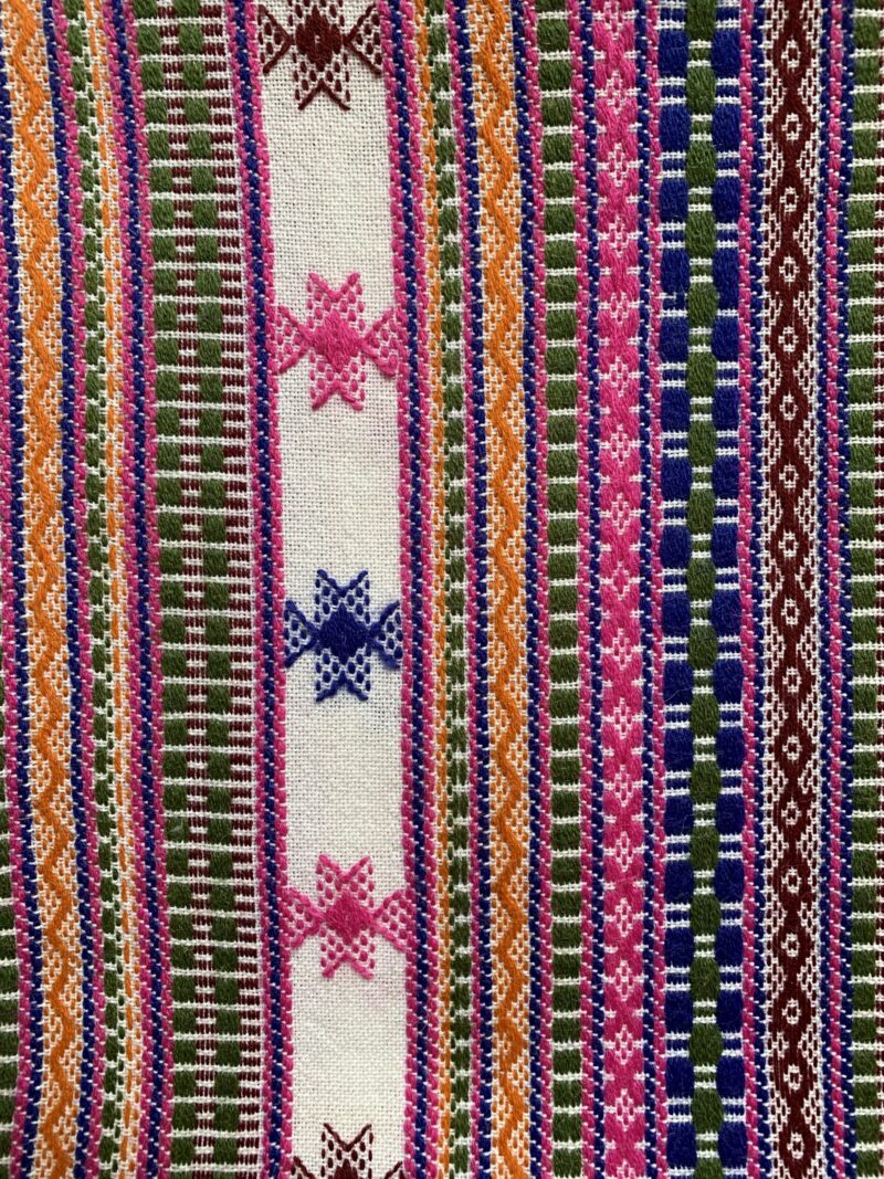 Purple & Pink Wool traditonal motif shawl