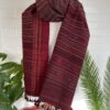 Red Silk & Wool Dhabda stole