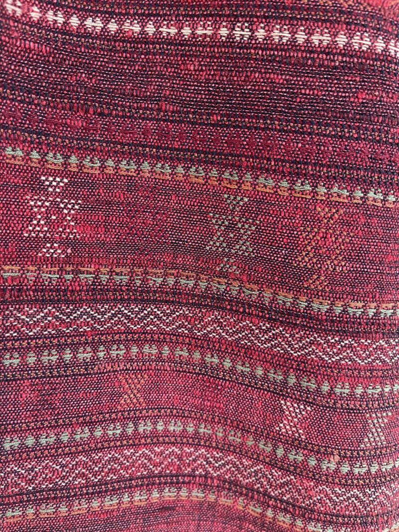 Red Silk & Wool Dhabda stole