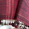 Red Silk & Wool Dhabda stole