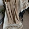 Beige and White Sacchi-vaat Jal Dhabda Blanket