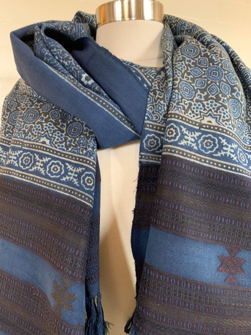 VA9897947-1-scaled-1.jpg Blue Patterned Ajrakh Print Shawl