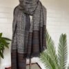 Light Blue Patterned Ajrakh Print Shawl
