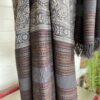 Light Blue Patterned Ajrakh Print Shawl
