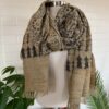 Beige Ajrakh Print Wool Shawl