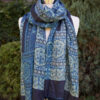 Handmade Blue Block Printed Scarf