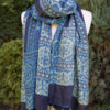 Handmade Blue Block Printed Scarf