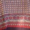 Red And Indigo Handmade Block Large Printed Scarf