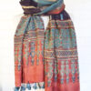 khatri25.jpg Handmade Red and Indigo Block Printed Scarf