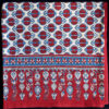 Handmade Block Printed blue and red fruit motif Tablecloth Set