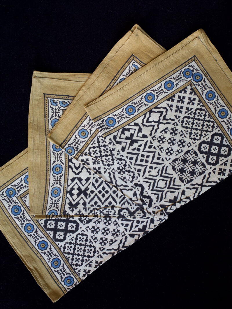 khatri39.1.jpg Handmade Block Printed Cotton Tablecloth Set