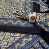 khatri42.1.jpg Handmade Block Printed Yellow And Blue Color Tablecloth Set