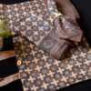 khatri43.2.jpg Handmade Block Printed Blue And Brown Tablecloth Set