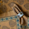 khatri44.1.jpg Handmade Block Printed Tan Leaf Motif Tablecloth Set
