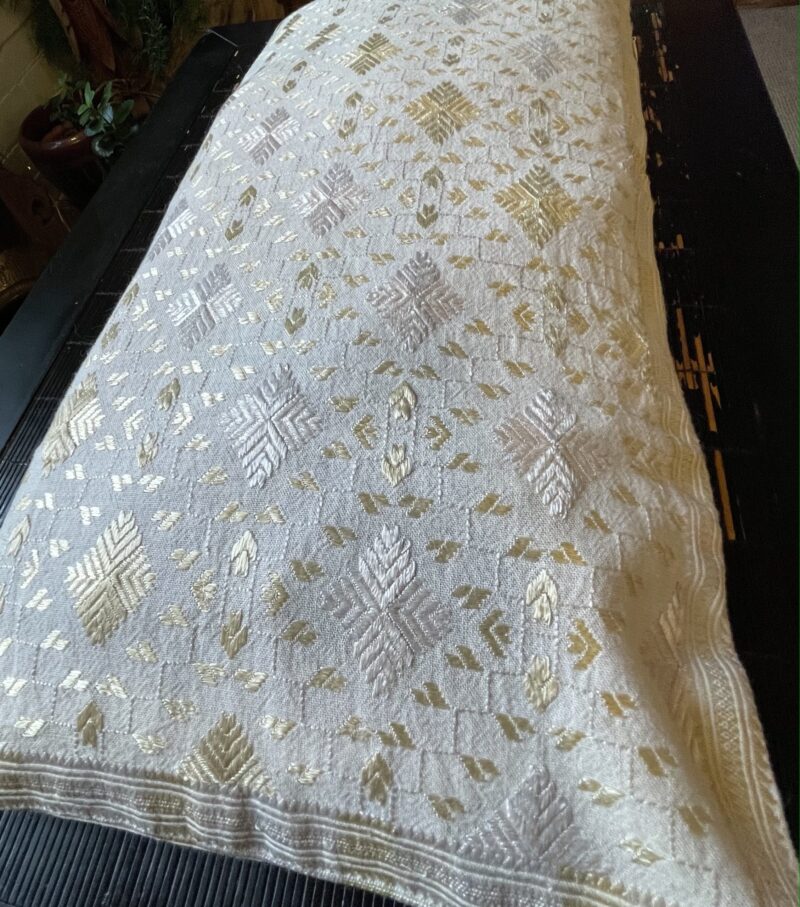 Phulkari Pillow Case in Cream