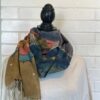 Hand Painted Kalamkari Landscape Scarf