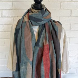 Hand Painted Kalamkari Abstract Scarf