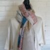 Hand Painted Kalamkari Habutai Silk Bird Motif Scarf