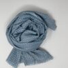 Light Indigo Block Printed Cashmere Scarf