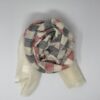 Red and White Cashmere Scarf