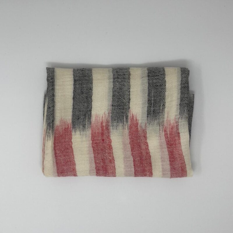 Red and White Cashmere Scarf