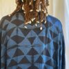 Indigo and Black Shibori Dress Cotton Satin