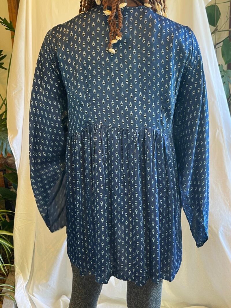 Dabu Cotton silk Gathered Top
