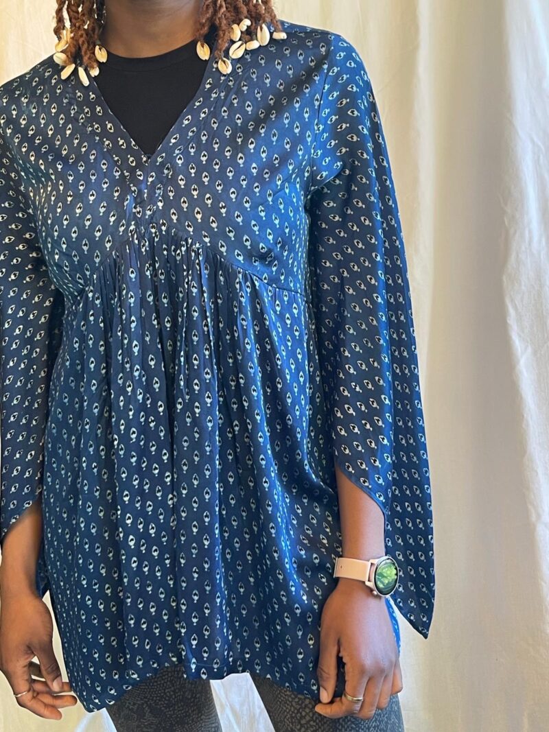 Dabu Cotton silk Gathered Top