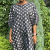 Polka Shibori Black Kaftan