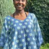 Indigo Shibori Polka Kaftan