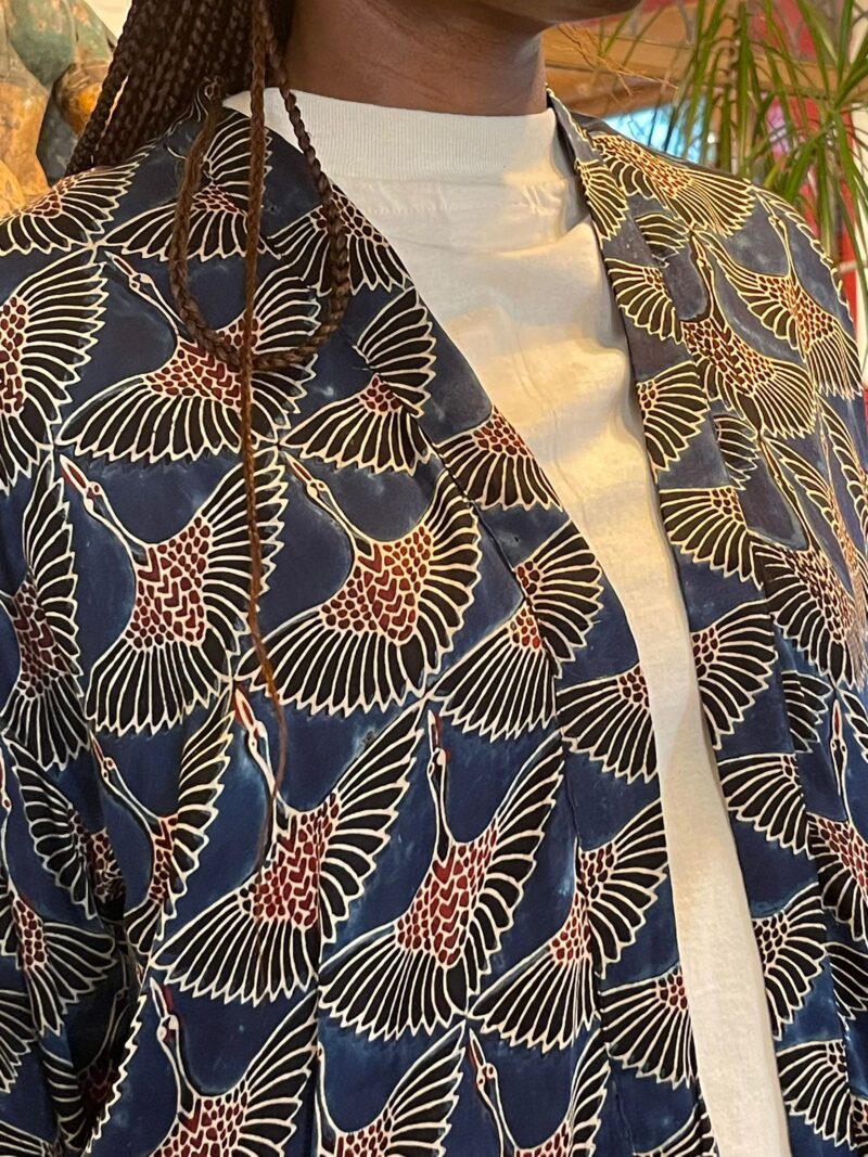 Bird Motif Dabu Cape