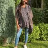 Bagru Cotton Tunic in Lotus Motif
