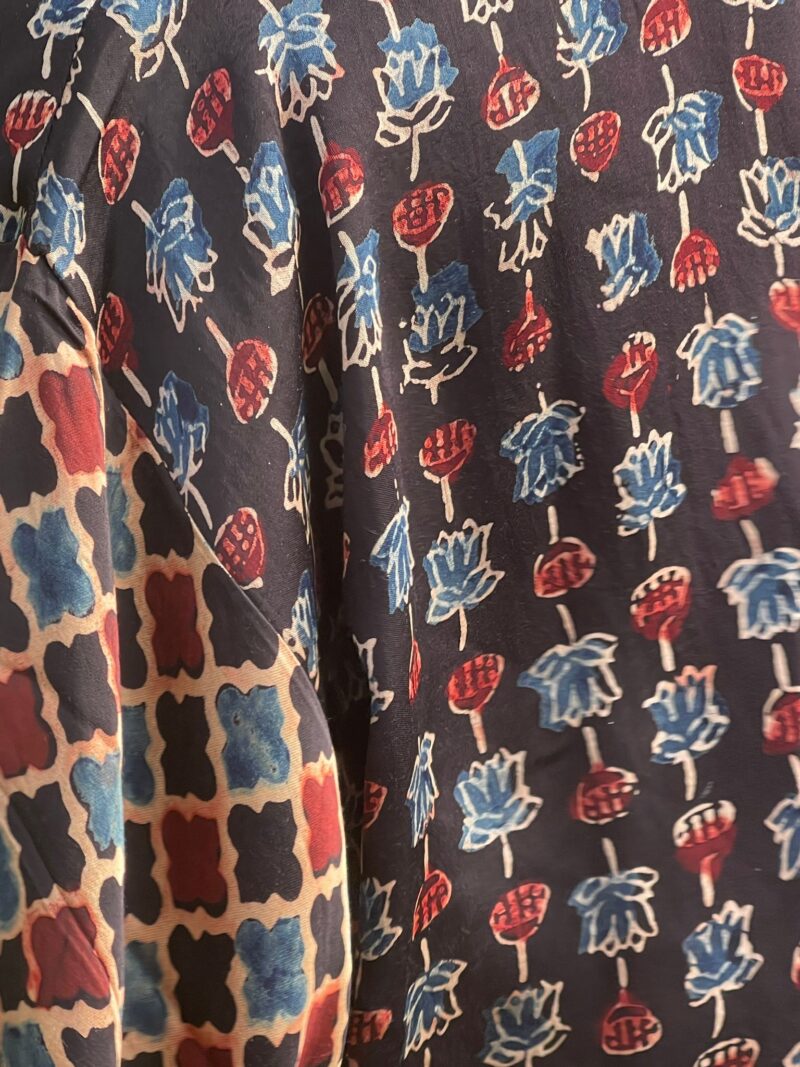 Bagru Cotton Tunic in Lotus Motif