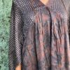 Brown Dabu Gathered Top