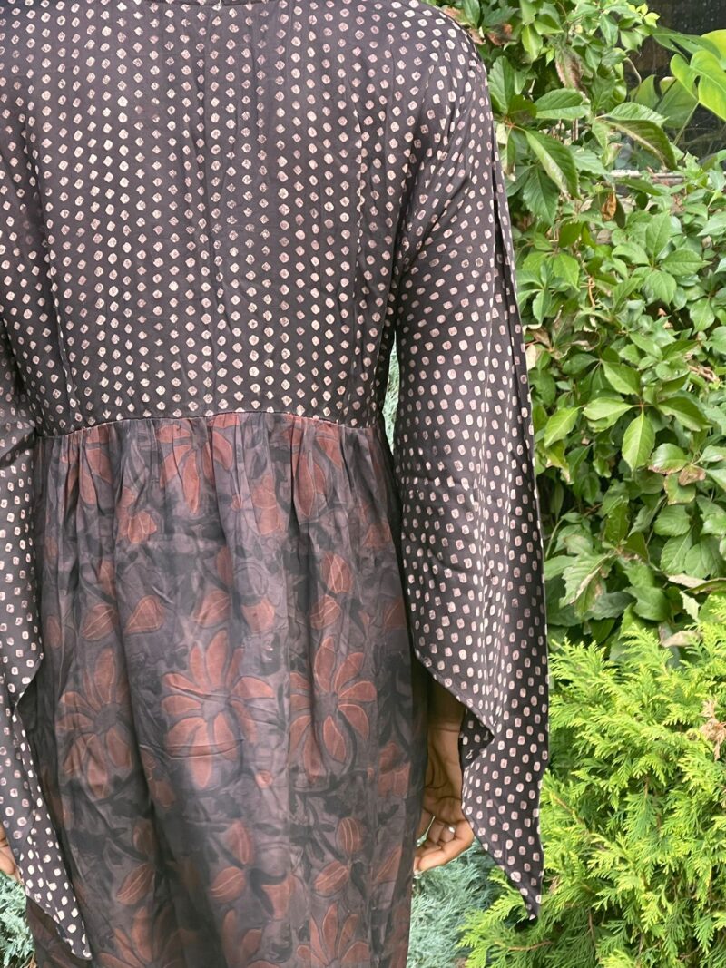Brown Dabu Gathered Top